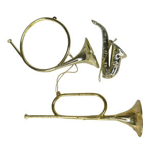 Brass Instruments Christmas Tree Ornaments Set of 3